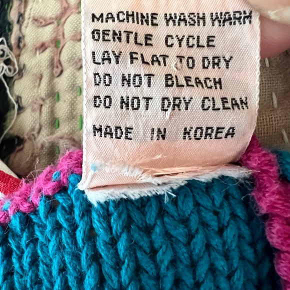 Vintage 80s Hand Knit Sweater Vest - Picture 5 of 6